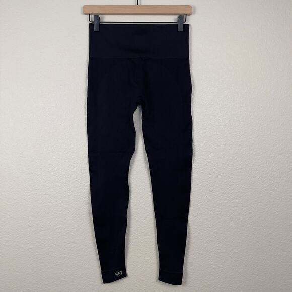 Set Active Sculptflex Power High Rise Leggings Black Size Medium Athleisure Yoga - Picture 3 of 11